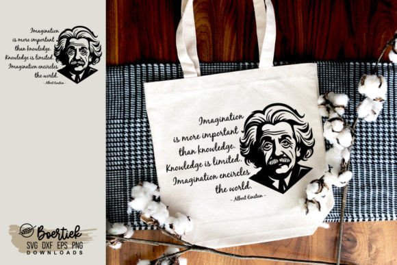 Albert Einstein with Quote SVG File
