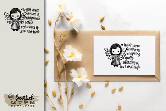 Angel with Uplifting Quote, SVG File