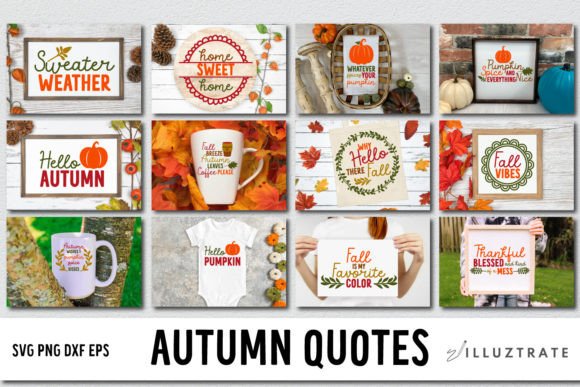 Autumn Quote Bundle Fall Quote SVG