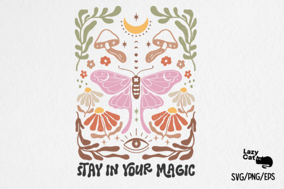 Boho Butterfly Inspiration Quote SVG PNG