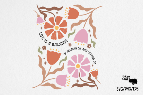 Boho Floral Inspiration Quote SVG PNG