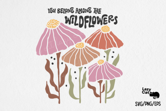 Boho Flowers Inspiration Quote SVG PNG