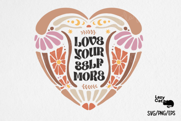 Boho Heart Inspiration Quote SVG PNG