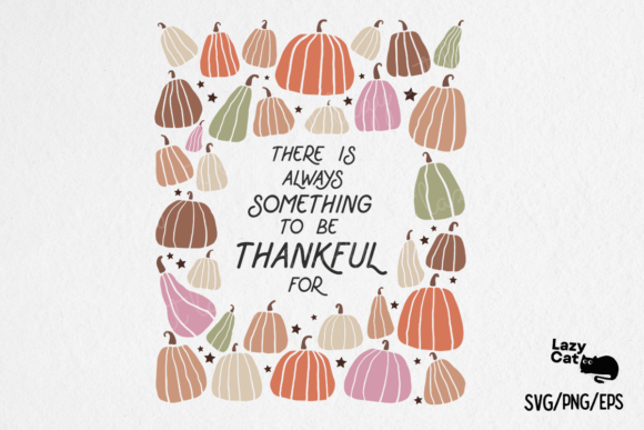 Boho Pumpkins Thankful Quote SVG PNG