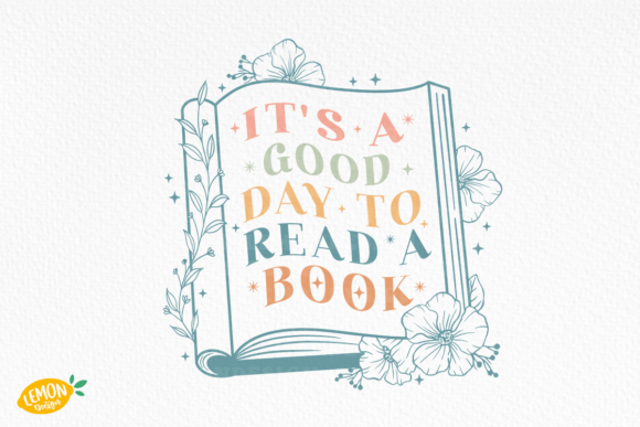 Book and Flower Quote SVG Design