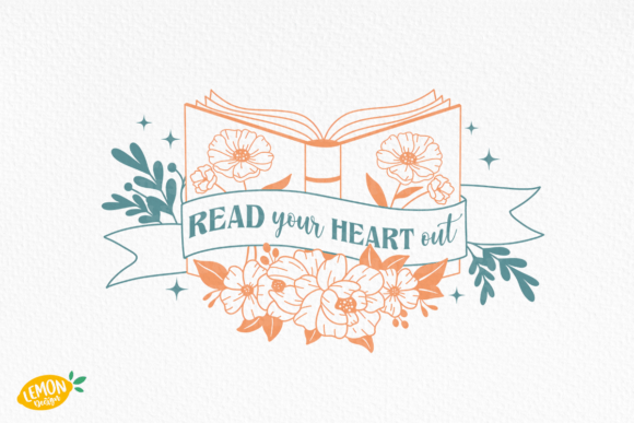 Book Flower Quote SVG Design