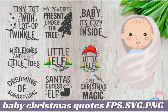 Newborn Baby and Mom Christmas Quote SVG: A Heartfelt Embroidery Design