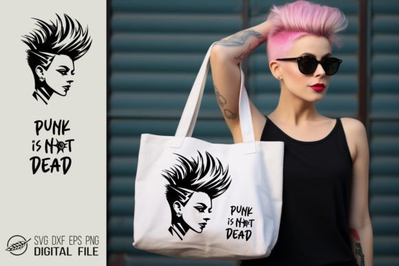 Punk Girl 2 with Quote SVG File
