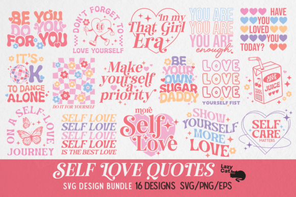 Self Love Quote SVG PNG Bundle Review for Real Embroidery Projects